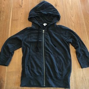 James Perse Zip Up Hooded Sweatshirt